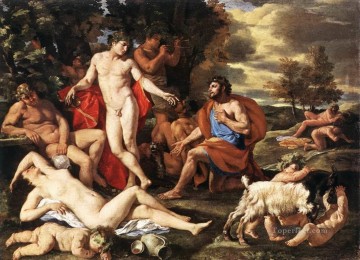 Midas and Bacchus classical painter Nicolas Poussin Oil Paintings